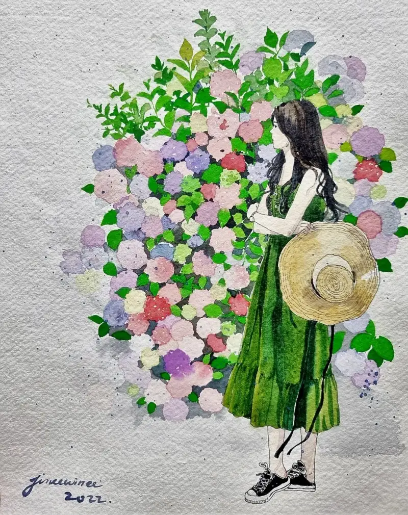 카디페이퍼,다니엘스미스고체물감,쉬민케호라담고체수채화물감,수채화일러스트,다니엘스미스수채화물감