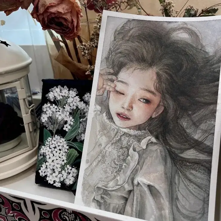 인물일러스트,인물수채화,수채일러스트