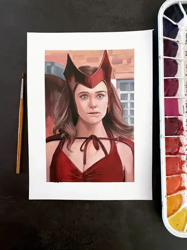 인물화그리기,인물수채화,인물일러스트,과슈일러스트