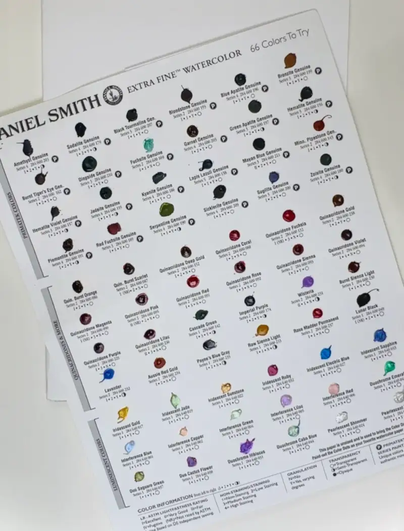 다니엘스미스수채화도트카드,다니엘스미스도트카드,다니엘스미스도트카드66색,다니엘스미스수채화카드