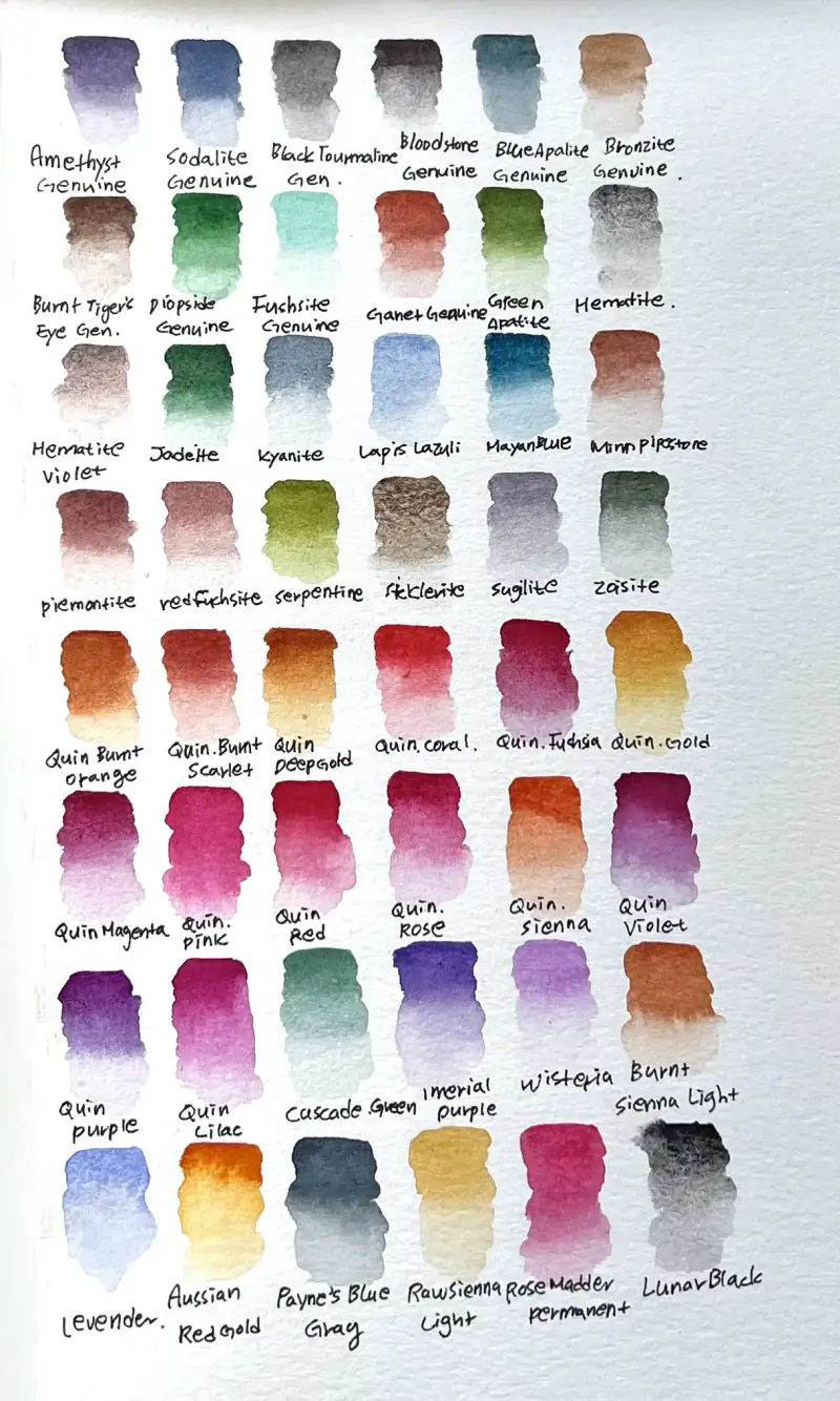 다니엘스미스발색표,다니엘스미스컬러차트