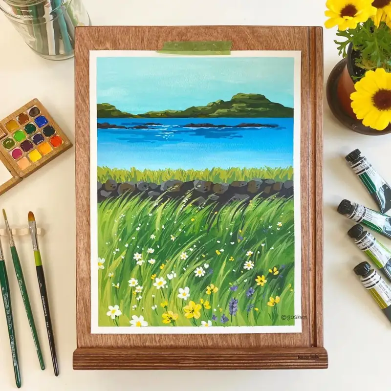 미젤로티타늄클래스,미젤로티타늄클래스수채화과슈,미젤로과슈,미젤로과슈물감,미젤로수채화과슈,미젤로티타늄,미젤로미션과슈,수채화일러스트,풍경일러스트