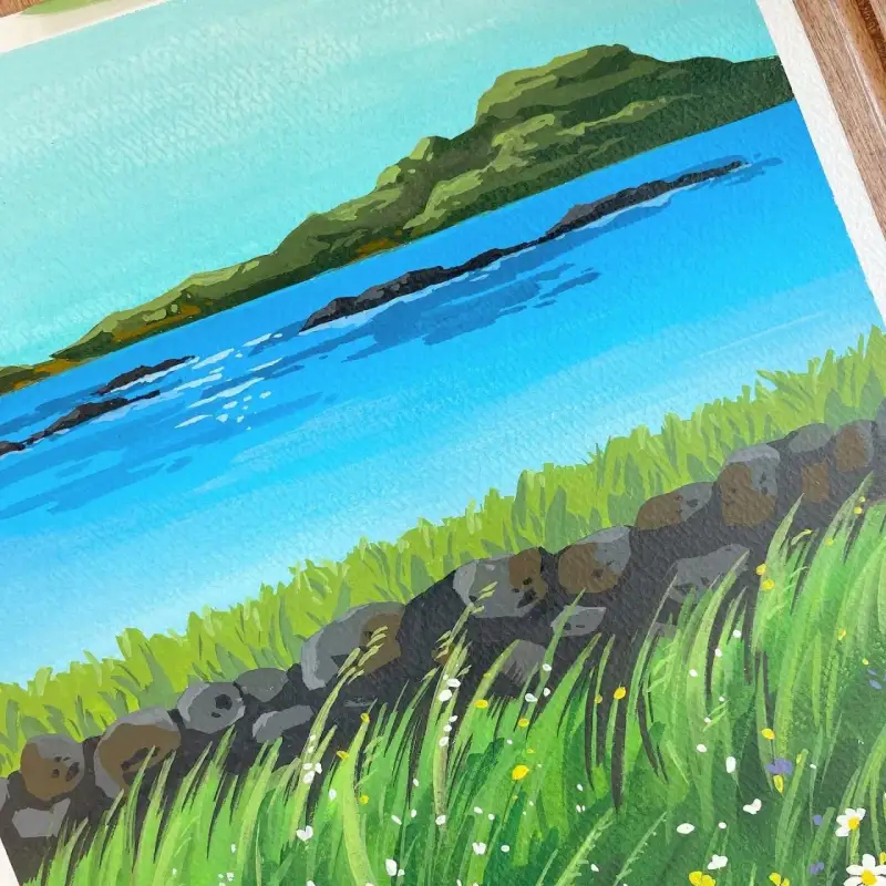 과슈일러스트,수채화일러스트