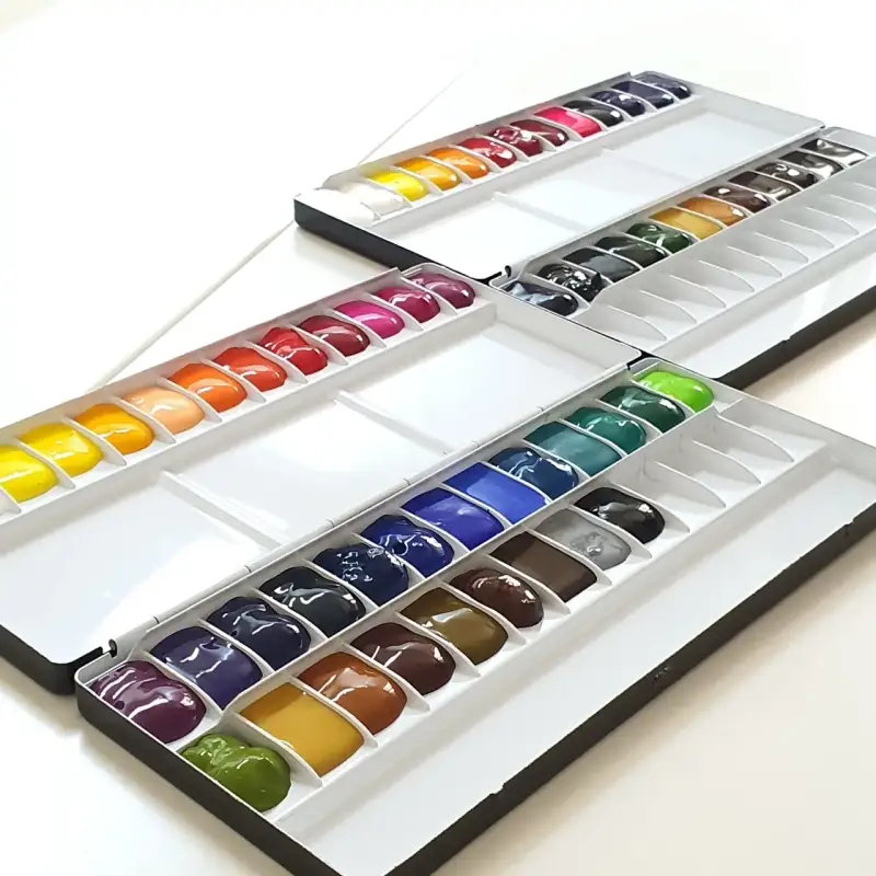 흥일알루미늄미니수채화파렛트,흥일미니파렛트,흥일파렛트39칸,흥일파렛트