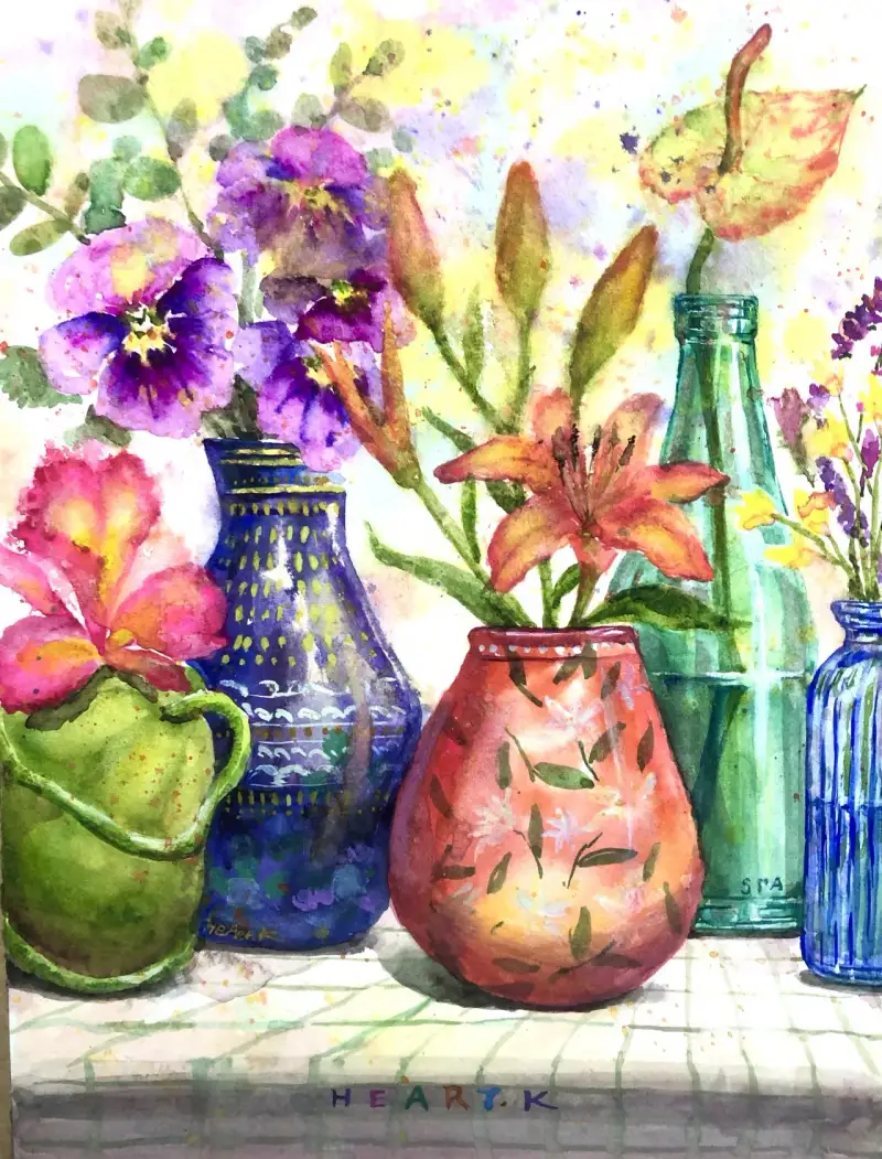 정물수채화,수채화일러스트