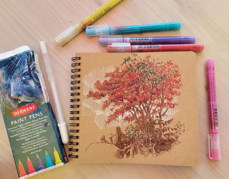 더웬트아크릴페인트펜,더웬트페인트펜,더웬트아크릴펜,겔리롤화이트,사쿠라겔리롤화이트