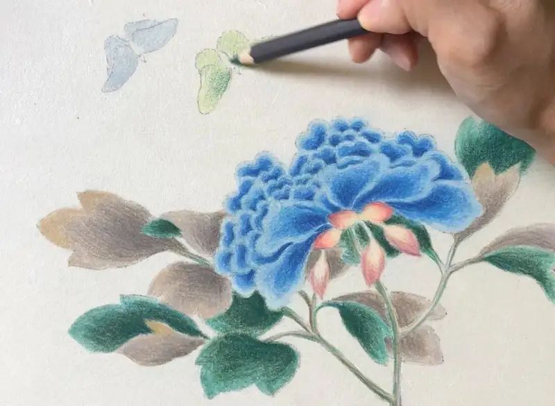 색연필화,장지그림,장지색연필