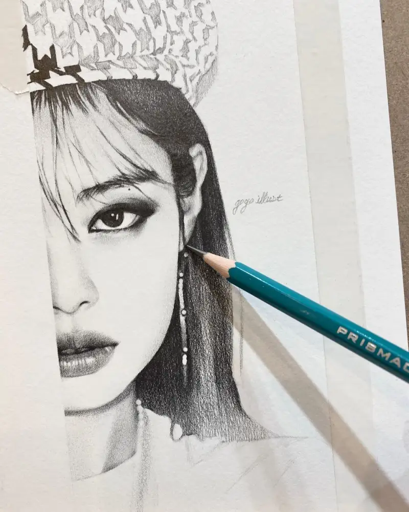 인물화그리기,연필드로잉,연필일러스트,연필인물화