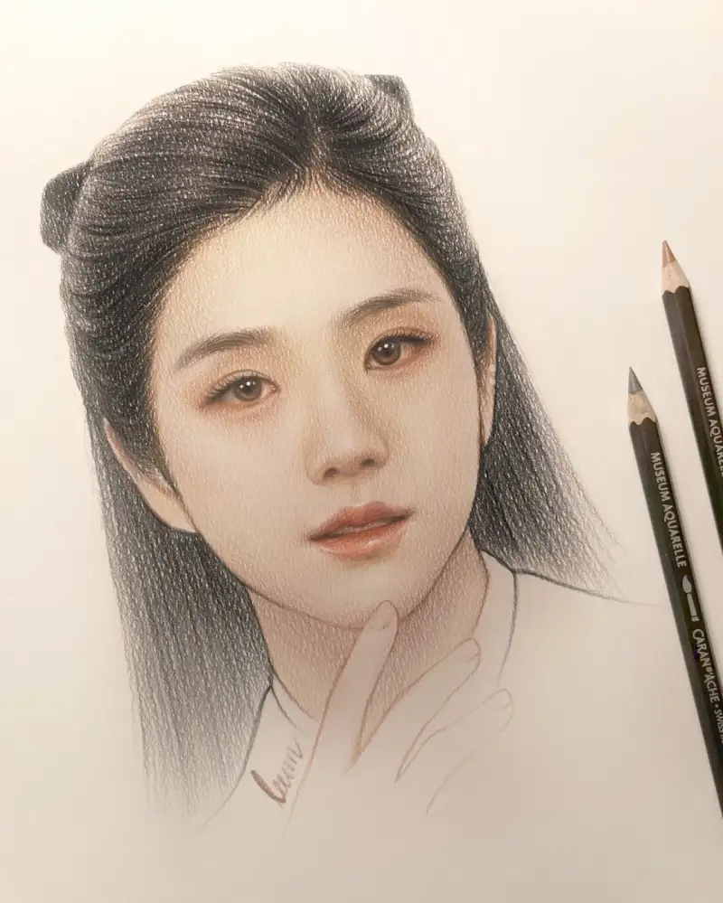 까렌다쉬뮤지엄아쿠아렐수채색연필40색,까렌다쉬수채색연필,까렌다쉬뮤지엄,까렌다쉬아쿠아렐,까렌다쉬색연필40색,인물화그리기,인물드로잉