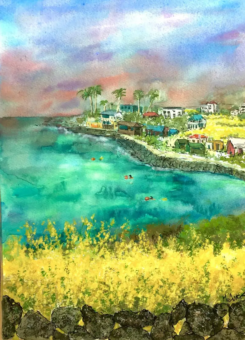 신한swc수채화물감,신한수채화물감,신한수채화,수채화일러스트,풍경수채화