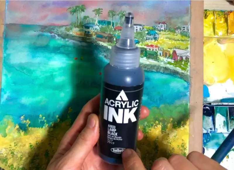 홀베인아크릭잉크,홀베인잉크,신한swc수채화물감,신한수채화물감