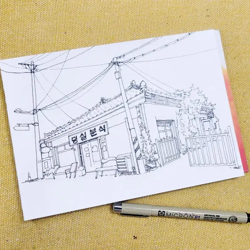 사쿠라피그마마이크론,사쿠라마이크론,사쿠라피그마펜,펜드로잉,펜일러스트