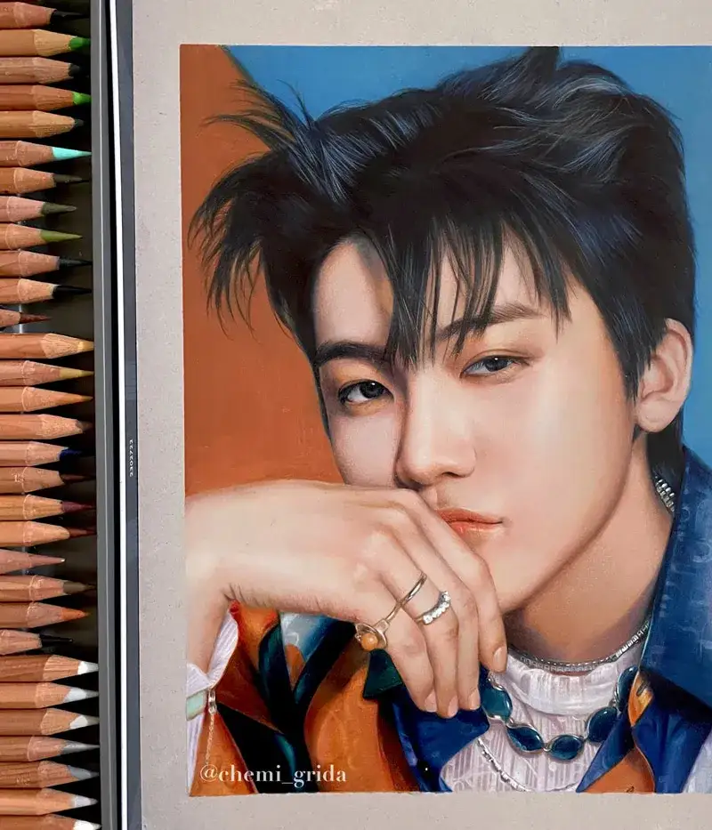 더웬트라이트패스트,더웬트유성색연필,더웬트라이트패스트색연필,더웬트색연필,더웬트유성,인물화그리기,인물드로잉,색연필드로잉