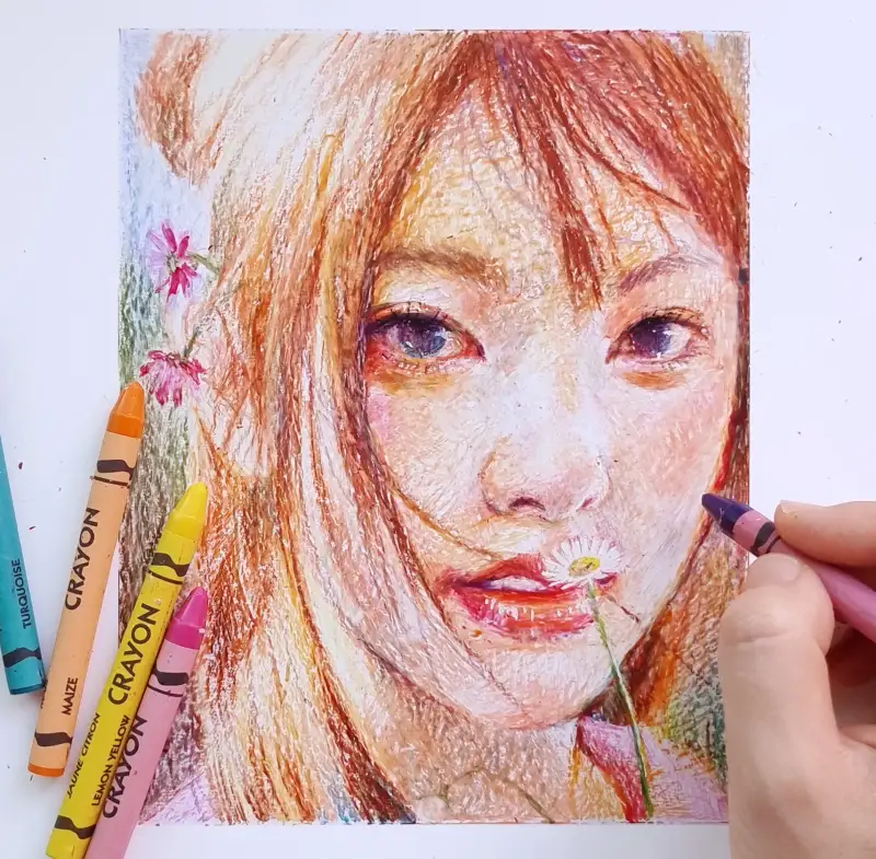 르프랑왁스크레용,르프랑왁스크레용24색,르프랑왁스,르프랑크레용,크레용드로잉,크레용인물화,인물화그리기,파브리아노브리스톨지,파브리아노브리스톨