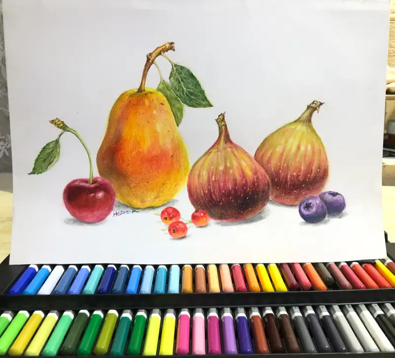 스테들러수채색연필60색,스테들러수채색연필,스테들러카라트,스테들러카라트아쿠아렐,스테들러아쿠아렐색연필,스테들러색연필,과일그리기,색연필화