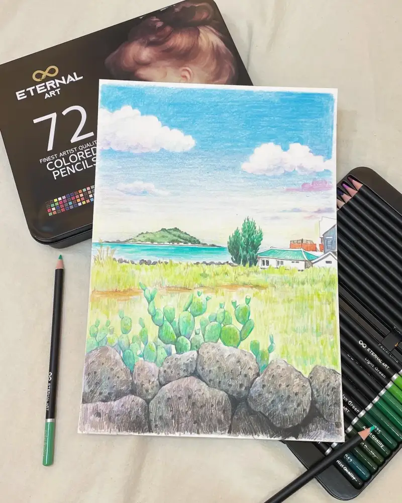 이터널유성색연필72색,이터널유성색연필,이터널유성색연필세트,이터널유성색연필틴케이스