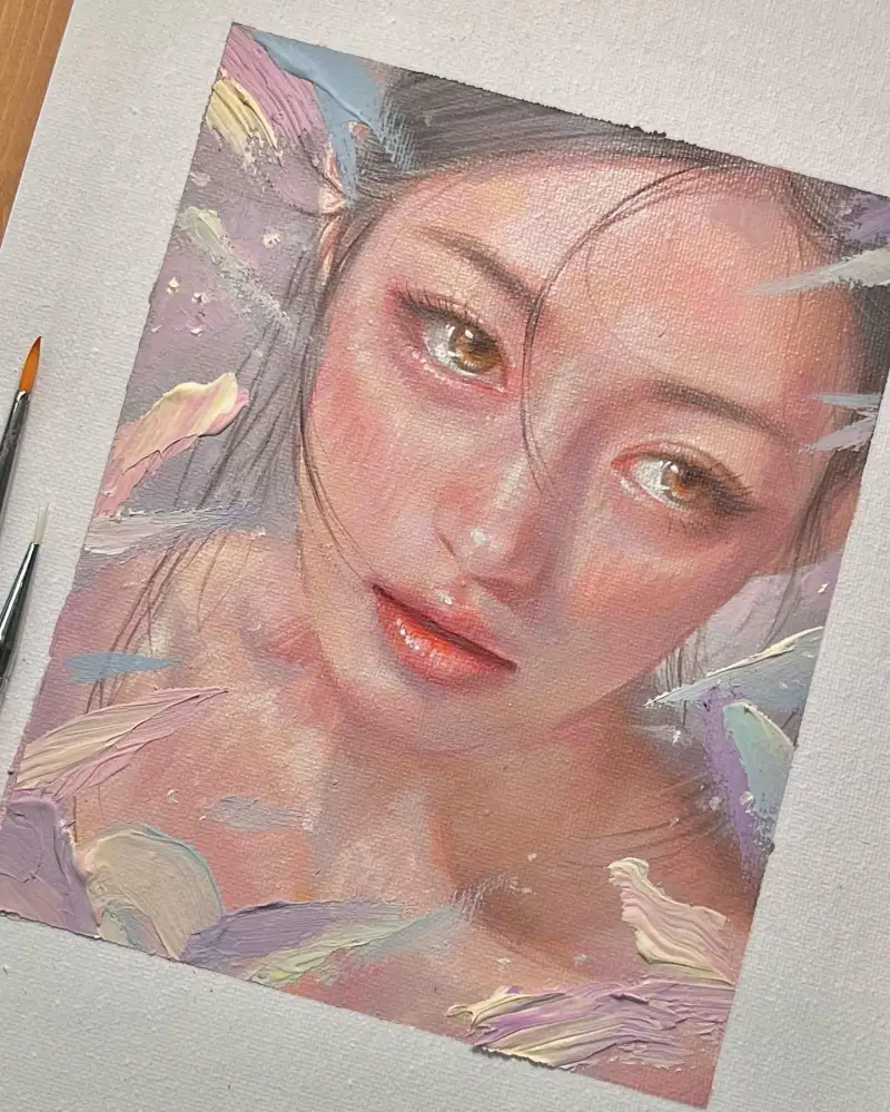 리퀴텍스모델링페이스트,리퀴텍스아크릴보조제,인물화그리기,인물일러스트