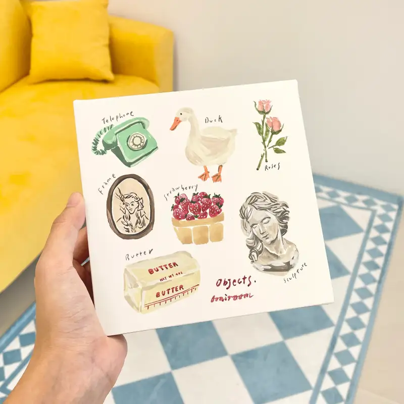 과슈드로잉,불투명수채화