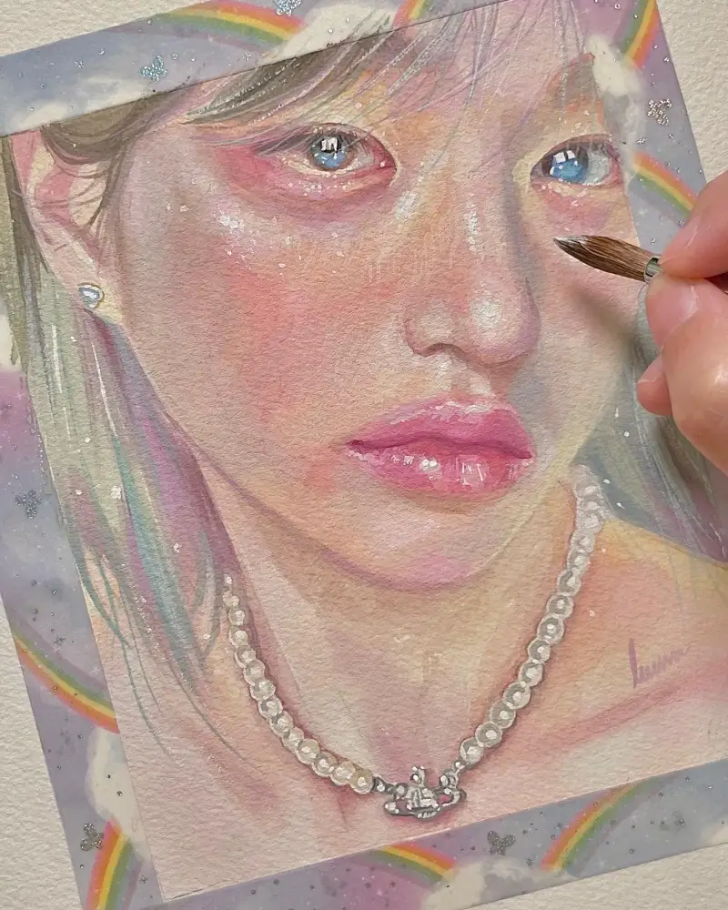 인물화그리기,인물수채화