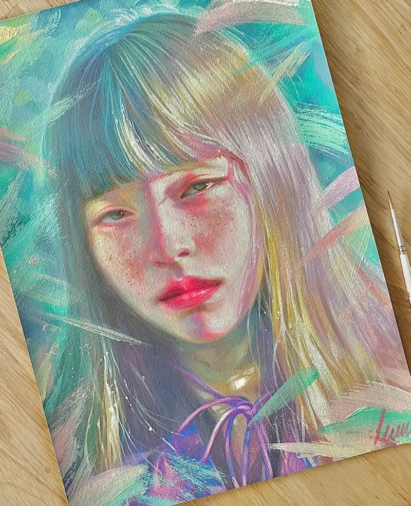 인물화그리기,아크릴인물화