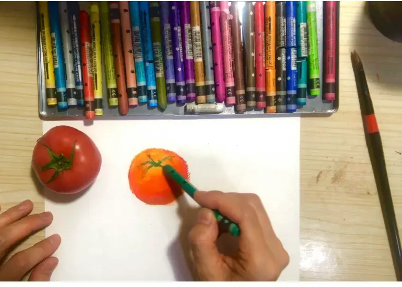 까렌다쉬수성크레용,까렌다쉬네오칼라2,까렌다쉬크레용,네오칼라2,과일그리기