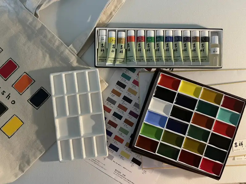 길상,길상안채접시고체물감,길상접시물감,길상고체물감,길상안채물감,길상안채,도자기파렛트,길상동양화물감,길상물감세트