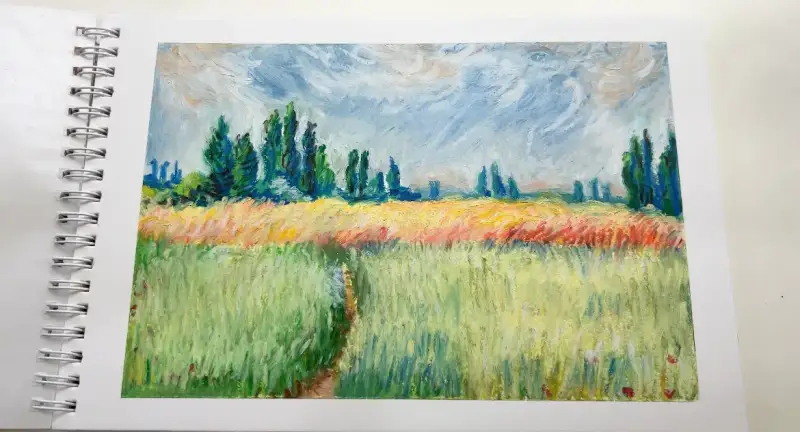 오일파스텔드로잉,오일파스텔화,오일파스텔풍경화