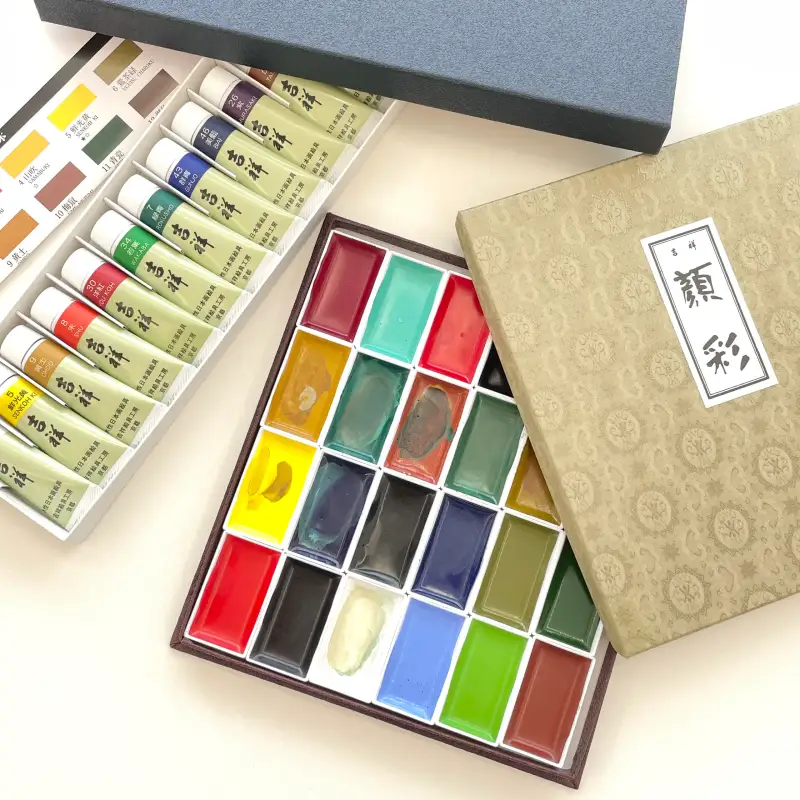 길상안채접시물감,길상접시물감,길상안채물감,길상고체물감,고체동양화물감,길상동양화물감