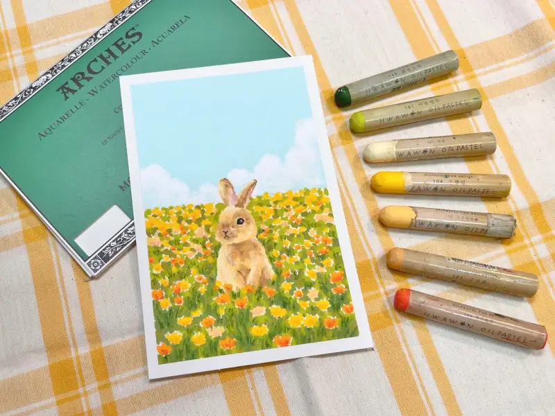 아르쉬엽서패드,캔손아르쉬엽서패드,캔손엽서패드,아르쉬엽서종이,화원오일파스텔,화원오일파스텔96색