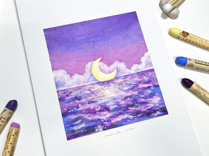 오일파스텔드로잉,오일파스텔화,오일파스텔풍경화