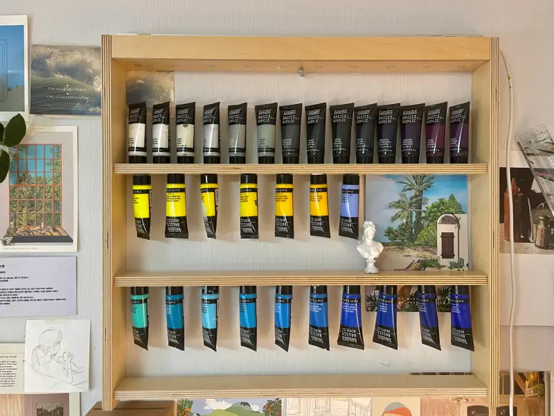 우디브라운,우디브라운물감거치대,우디브라운튜브형물감거치대,물감거치대