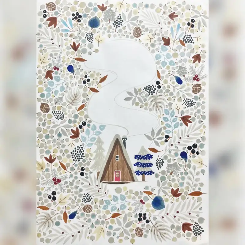 겨울일러스트,마카펜