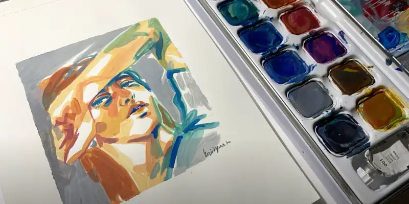 까렌다쉬과슈고체물감