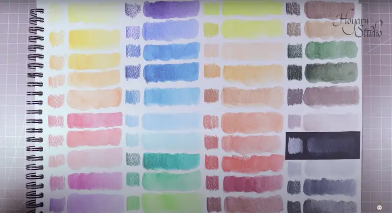 까렌다쉬뮤지엄아쿠아렐수채색연필,색연필추천,색연필발색표