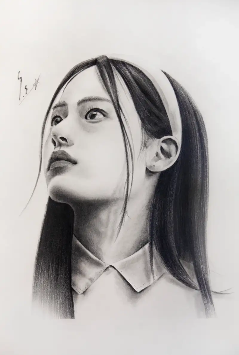 #뉴진스 #뉴진스민지 #민지 #인물화 #초상화 #인물소묘 #소묘