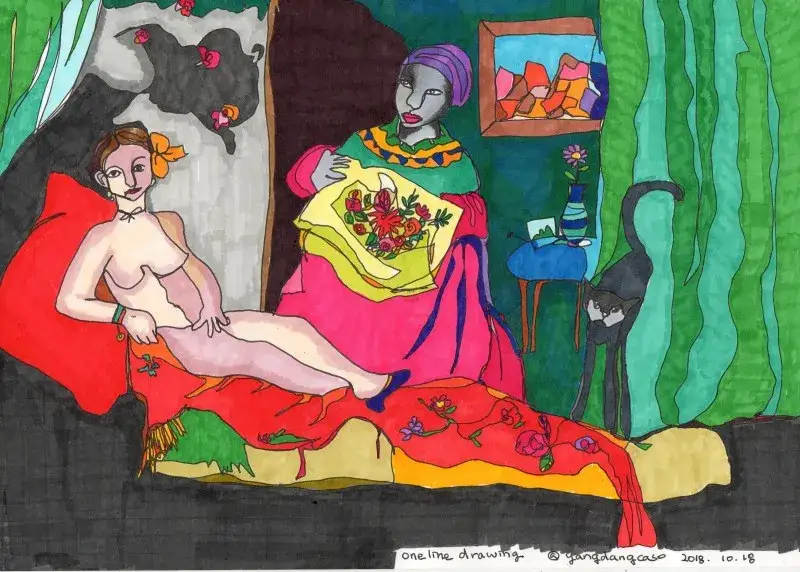 마카그림,한선그리기