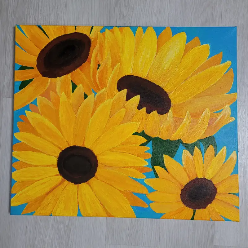 몽마르트아크릴,아크릴화,해바라기