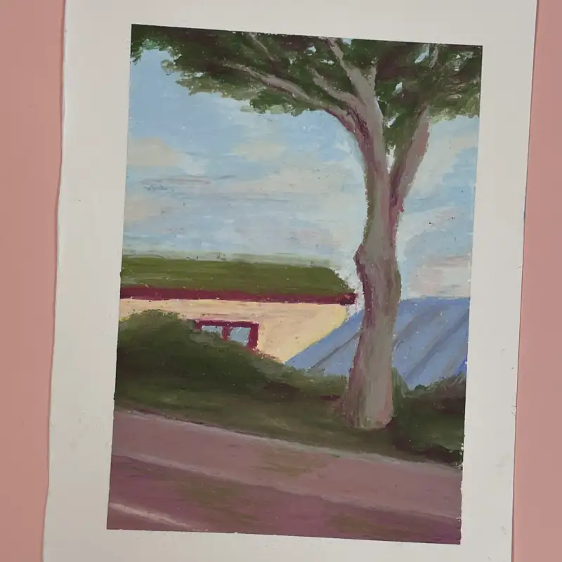 오일파스텔,풍경화