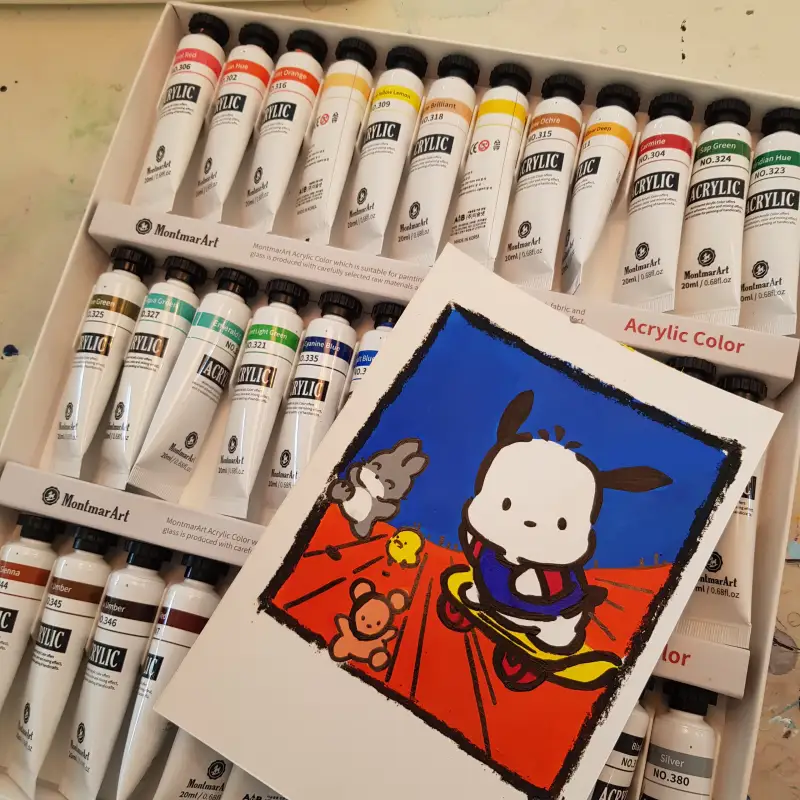 몽마르아트아크릴물감,아크릴물감,포차코,캐릭터