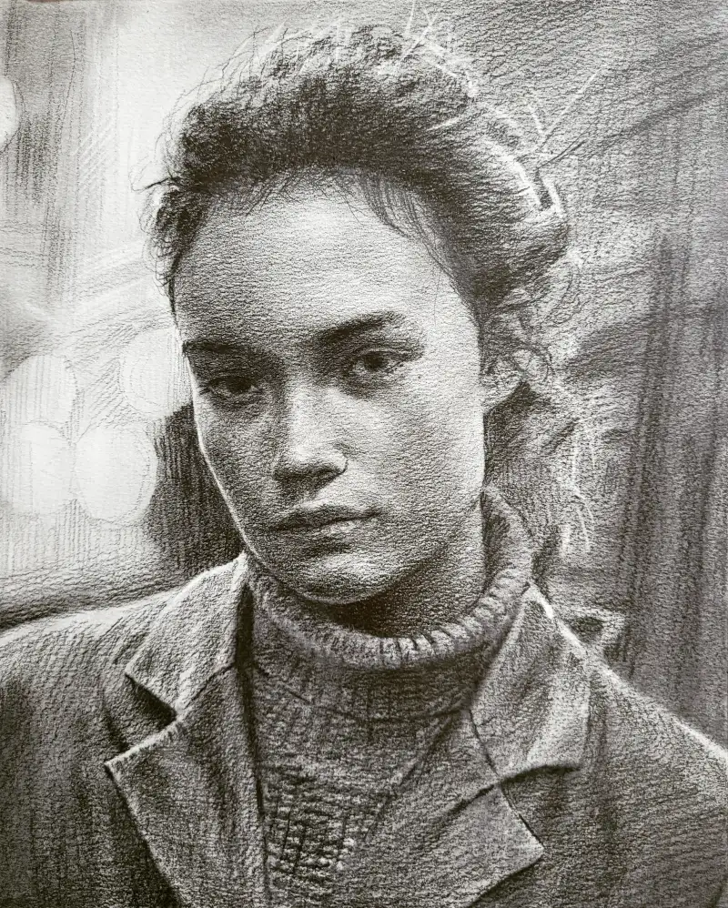 연필그림,소묘,커뮤니티체험단,인물화