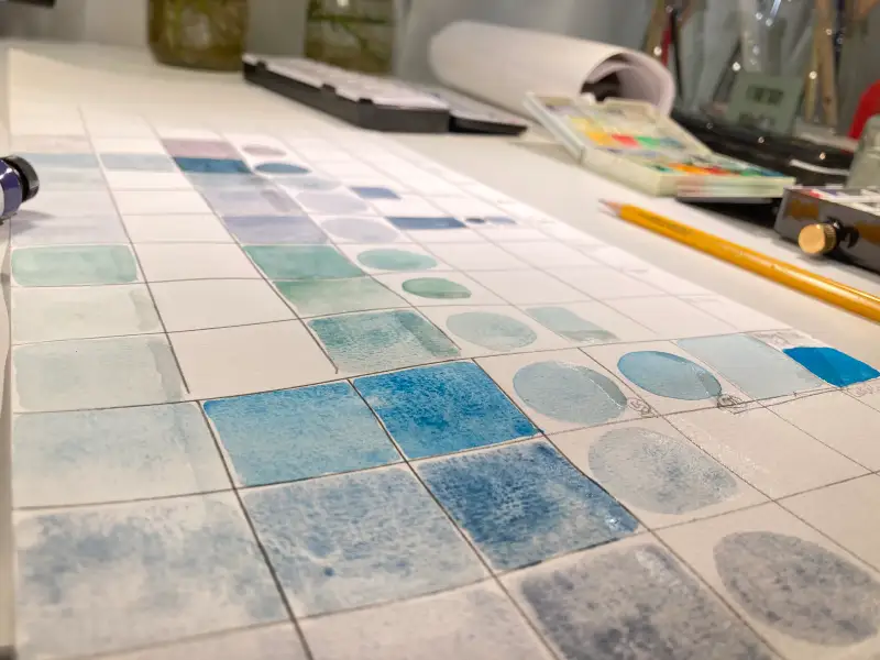 스와치작업,대니엘스미스,쉬민케,아쿠아글로스테스트해보기