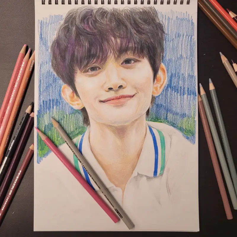 파펠시노브리스톨지,파펠시노브리스톨,프리즈마유성색연필,프리즈마유성,프리즈마132색,인물화그리기,인물드로잉,색연필인물화