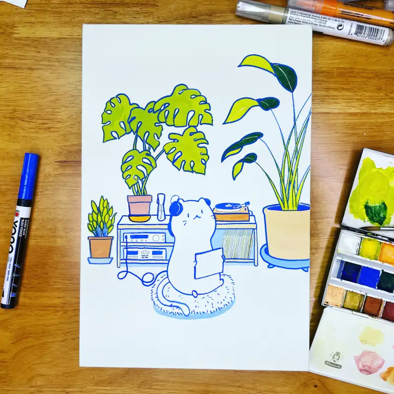 과슈,수채과슈,수성마카,마라부,윈저앤뉴튼,요노