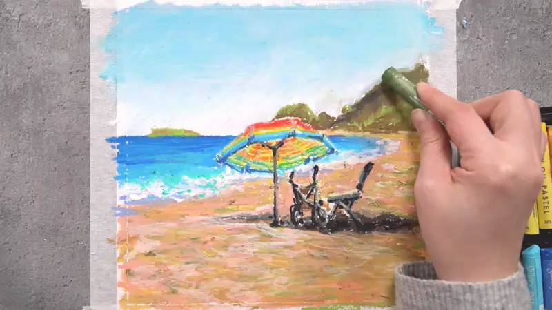 문교소프트오일파스텔,문교오일파스텔,오일파스텔드로잉,오일파스텔풍경화,문교아티스트소프트오일파스텔