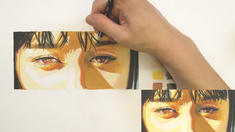 프리즈마유성색연필,프리즈마색연필,프리즈마드로잉,색연필인물화