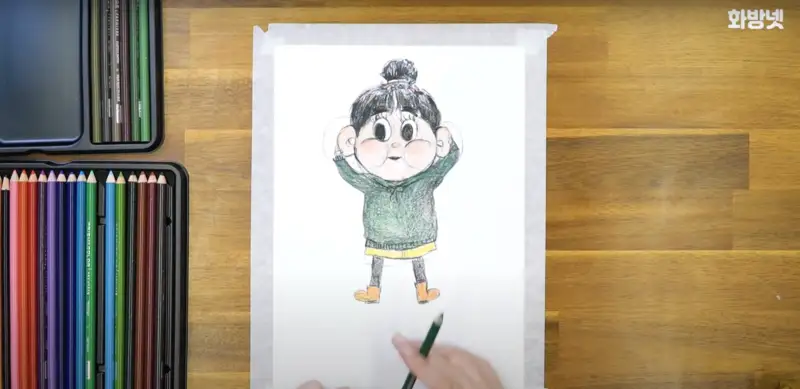 프리즈마유성색연필,켄트지8절220g백상지,마스킹테이프베이지색