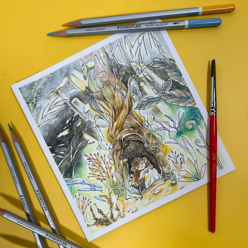 AnB102R,AnB세필붓,세인트큐버츠밀밀포드수채패드