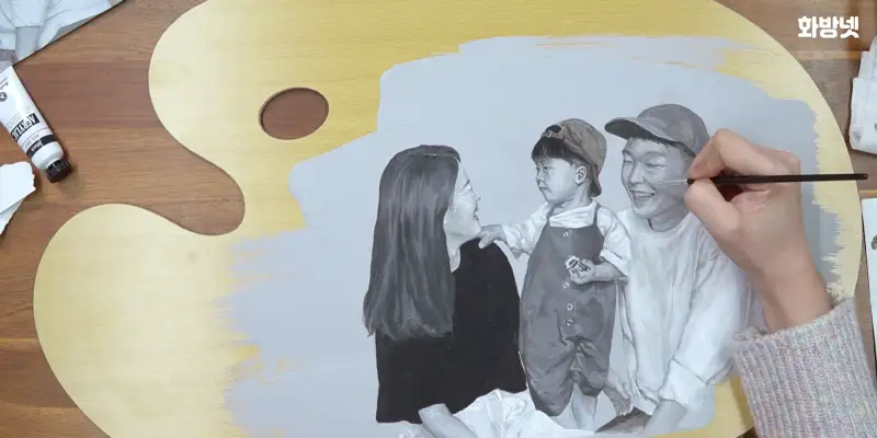 인물화그리기,바바라75R,바바라75R삼각세필붓,바바라삼각세필붓,몽마르아트아크릴물감,몽마르아트아크릴