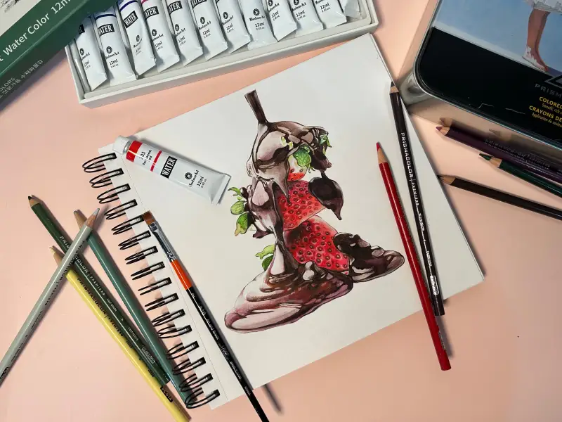 몽마르아트,몽마르아트수채화물감,프리즈마유성색연필,AnB평붓,오후후믹스미디어패드