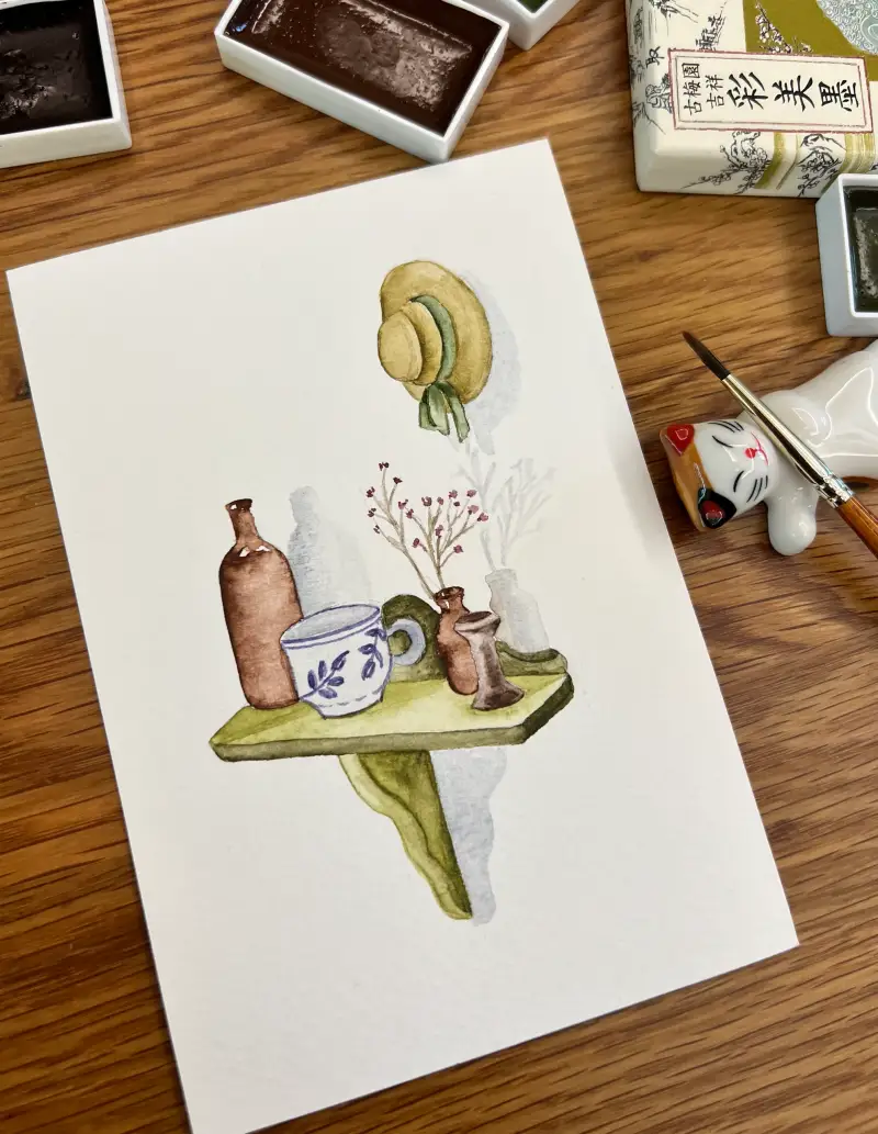 길상채미먹,길상안채,수채화,화방넷체험단